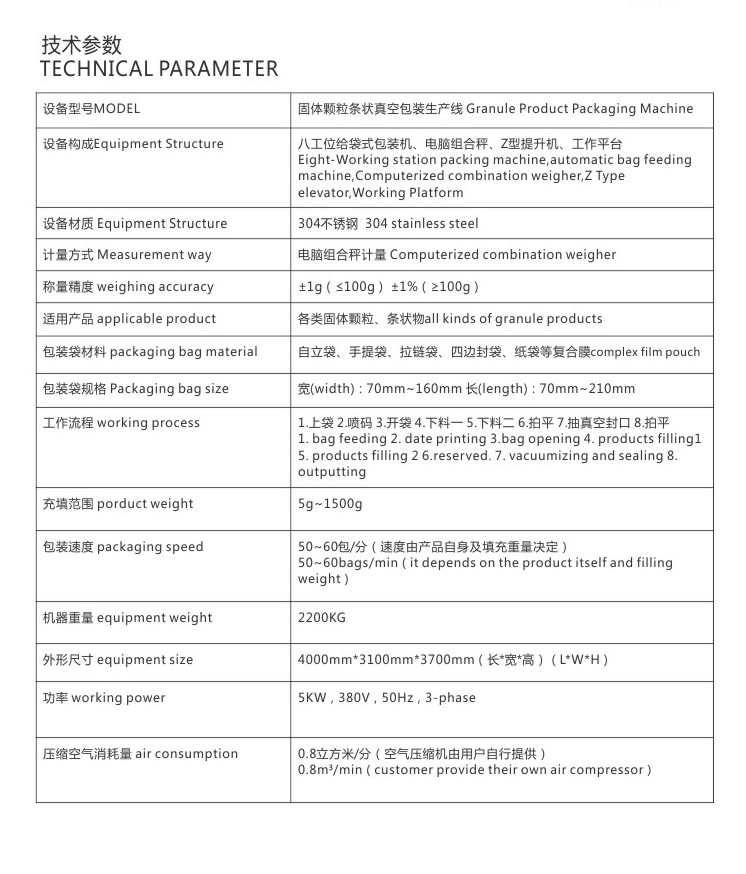 組合秤計量真空包裝機